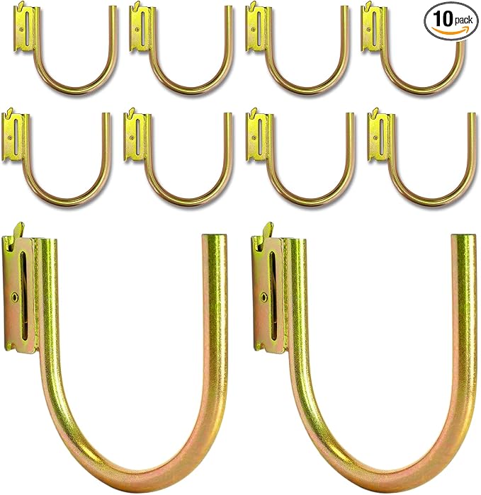 10 Pack 4" E Track J Hooks Heavy Duty Galvanized Steel E-Track Tie Down by MorScan