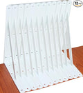 12 Pack L14 x H 10" White Heavy Duty Shelf Brackets by MHMYDZ