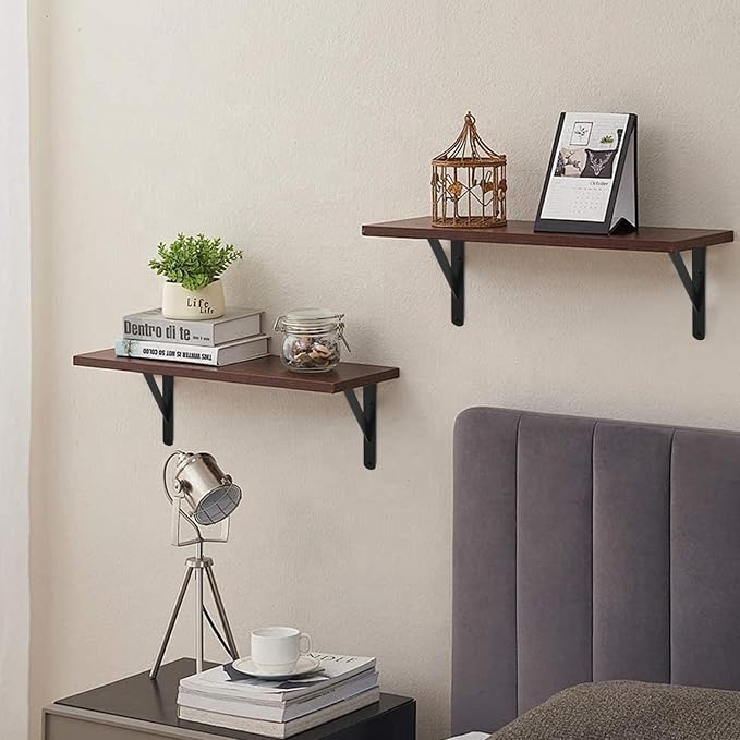 16 Pack L16 x H 10" Black Heavy Duty Shelf Brackets - Image 7