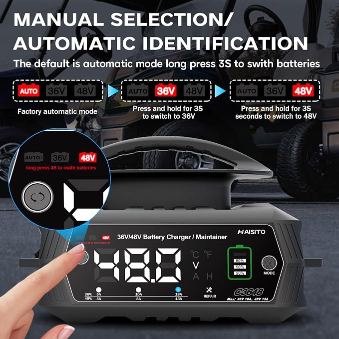 Golf Cart BatteryCharger 36V 18A and 48V 13A Trickle BatteryCharger, 36 Volt - Image 4