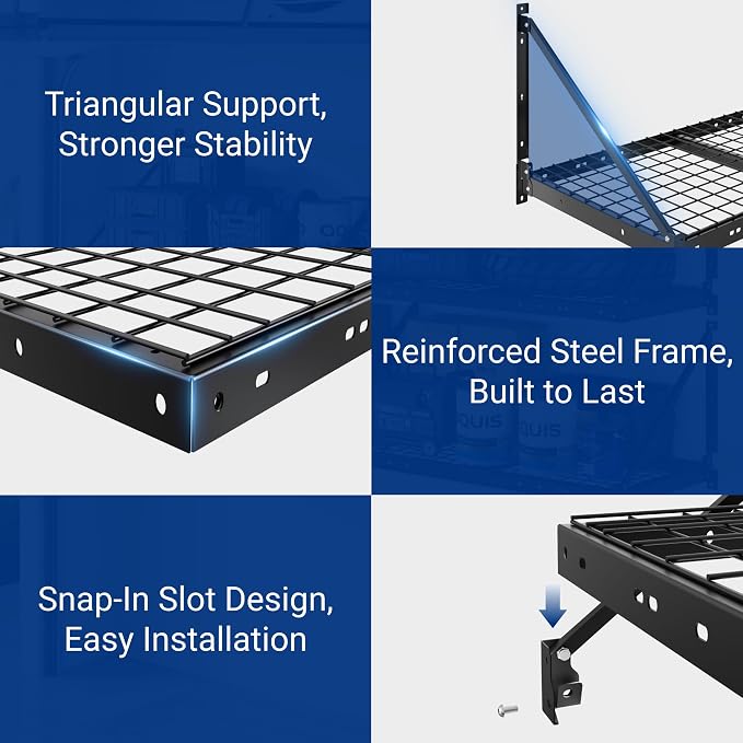 FLEXIMOUNTS 4-Pack 2x4ft Garage Wall Shelving - Image 4