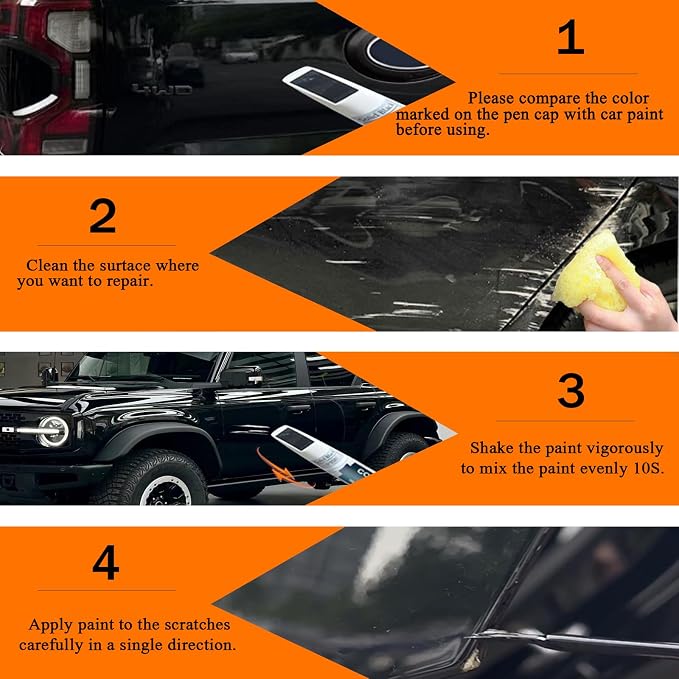 G1 Shadow Black Touch Up Paint for Ford, Car Paint Pen Scratch Repair - Image 6