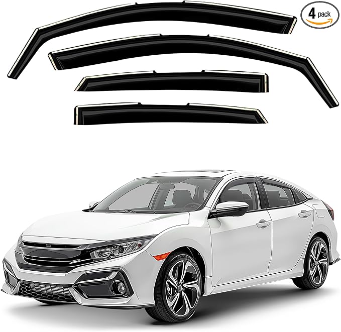 Window Deflectors Smoke Tinted In-Channel Side Window Vent Visor Deflectors by Unknown