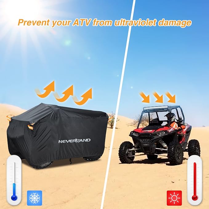 NEVERLAND ATV Cover Waterproof Heavy Duty 4 Wheeler Cover Quad Cover All Season - Image 9