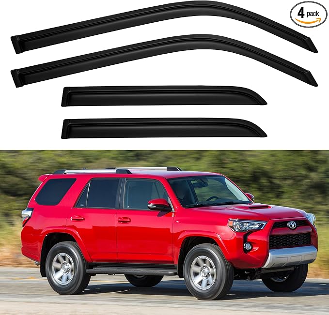 Window Visors Rain Guards for 2010-2024 Toyota 4Runner, Out-Channel Window Vent by YQAUTEC