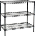 Omega 18" Deep x 60" Wide x 74" High 3 Tier Black Starter Shelving Unit by OmegaProductsCorporation