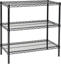 Omega 24" Deep x 72" Wide x 36" High 3 Tier Black Starter Shelving Unit by OmegaProductsCorporation