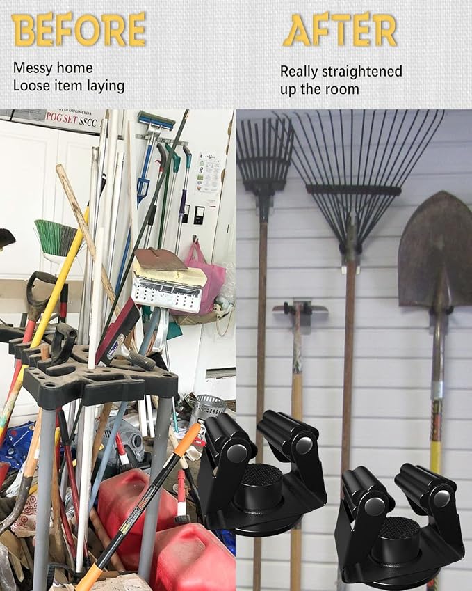 Mop Holder Magnetic, Rack Rake, Shovel Handle, Laundry Tools Organizer - Image 2