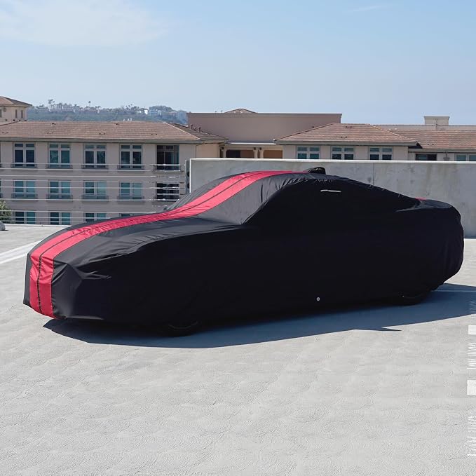 iCarCover Custom Car Cover for 2020-2025 Chevy Corvette C8 w/High Wing Spoiler - Image 7