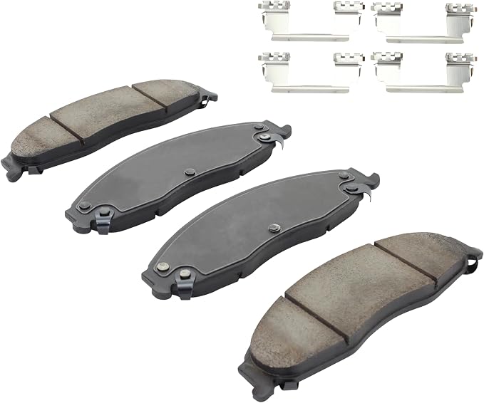 Premium Semi-Metallic Front Brake Pads Compatible - Image 2