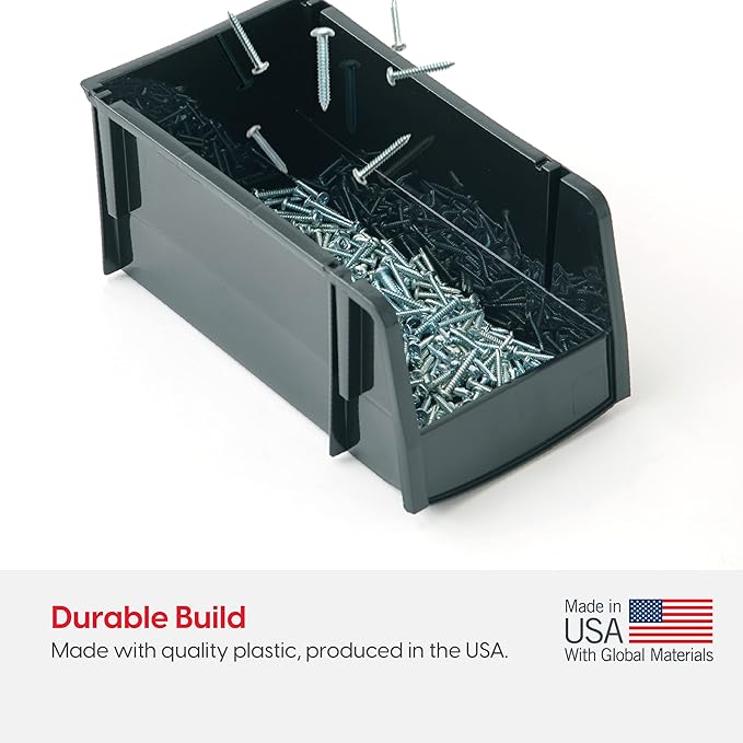 IRIS USA Stackable Storage Bins Open Front, 12 Pack, Plastic Hanging Organizer - Image 6