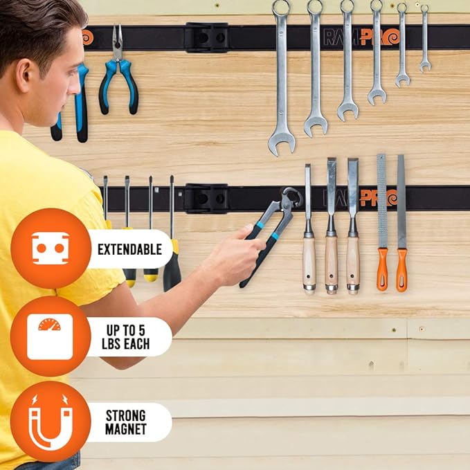 12" Magnetic Tool Holder Strip - Image 3