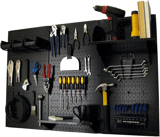 Pegboard Organizer Wall Control Metal Pegboard Tool Storage Kit - Image 4