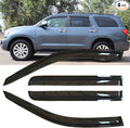 4pcs Outside Mount Style Window Rain Guards Durable Side Wind Deflectors Dark by Deebior