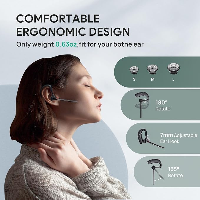 Yealink Bluetooth Headset BH71 Pro, Teams Zoom Certified, Wireless Single Ear - Image 3