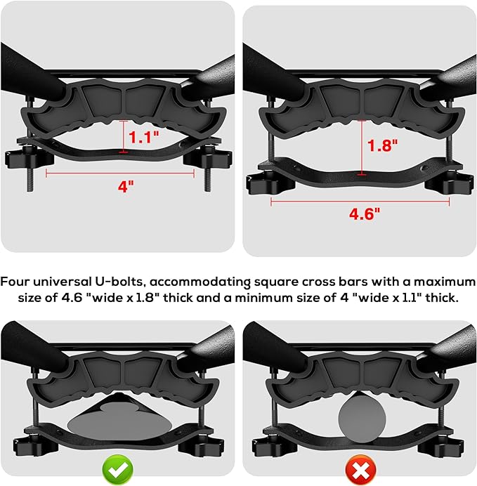 Wildroad Roof Rack Cargo Basket, Upgraded 4” Fence Wide Car Roof Basket - Image 2