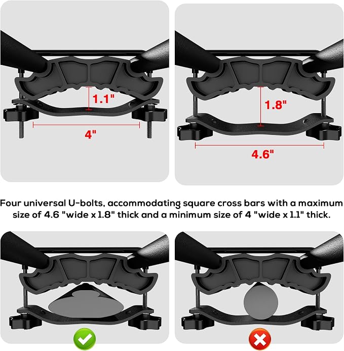 Wildroad Roof Rack Cargo Basket, Upgraded 4” Fence Wide Car Roof Basket Combo - Image 2