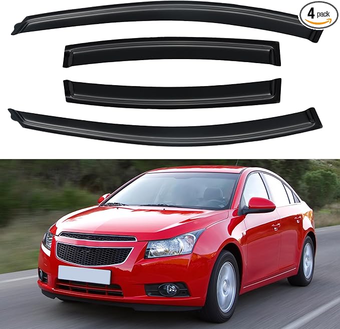 Window Visors Rain Guards Shield by YQAUTEC