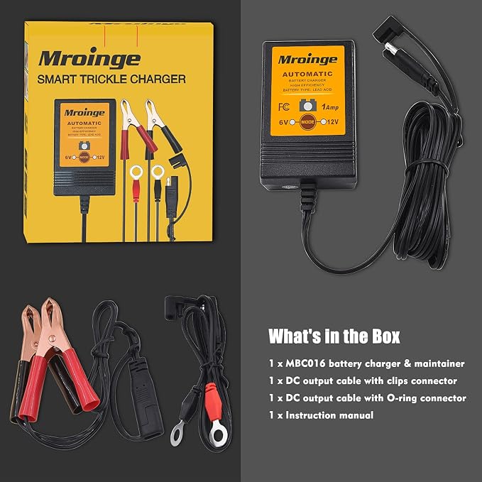 MBC016, 6V / 12V 1A Fully Automatic Trickle Battery Charger/Maintainer - Image 7