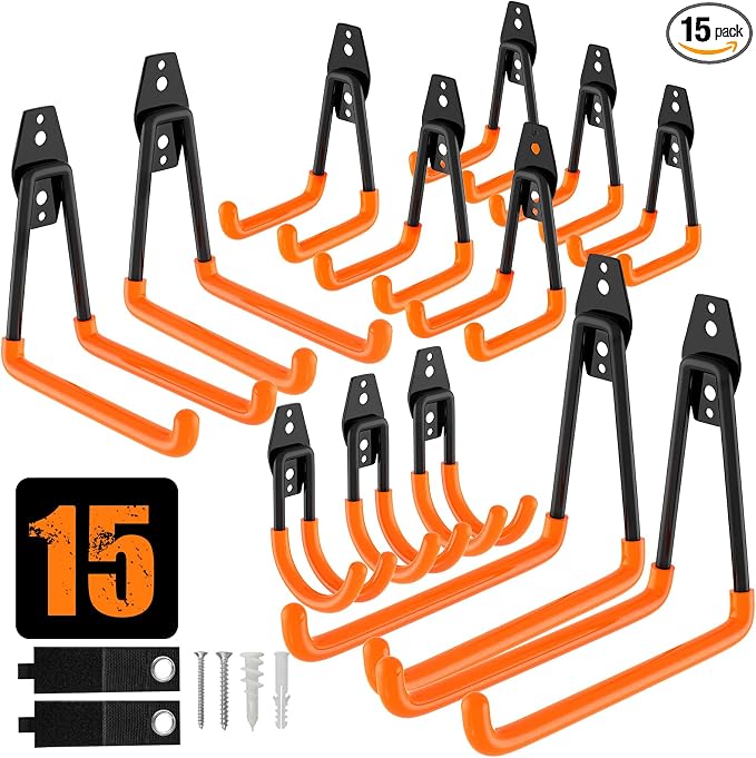 QcoQce 15 Pack Garage Hooks Heavy Duty by QcoQce