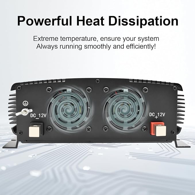 3500 Watt 12v Power Inverter for Vehicles car Truck RV Solar, dc 12v to 110v ac - Image 4