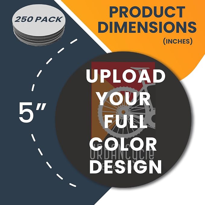 Magnet Me Up Customizable 30 Mil Round Magnet- 5”, 250 PK Weatherproof Car - Image 2