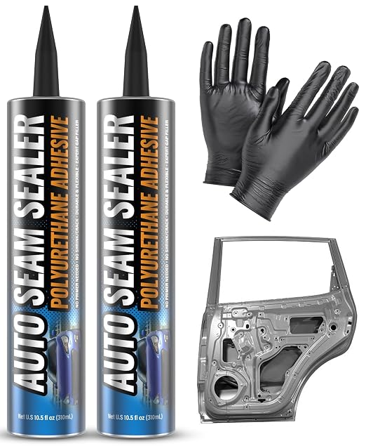 Professional Automotive Seam Sealer, Paintable Quick-Set Polyurethane Auto Body by FORTIVO
