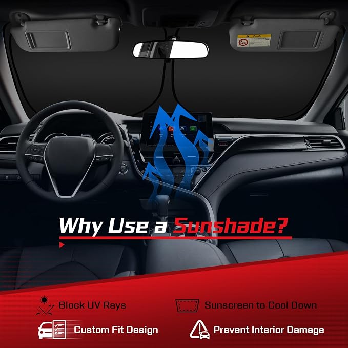 ARISMOTOR Windshield Sun Shade for H-yundai Sonata 2020-2026/Kia K5 2021-2026 - Image 3