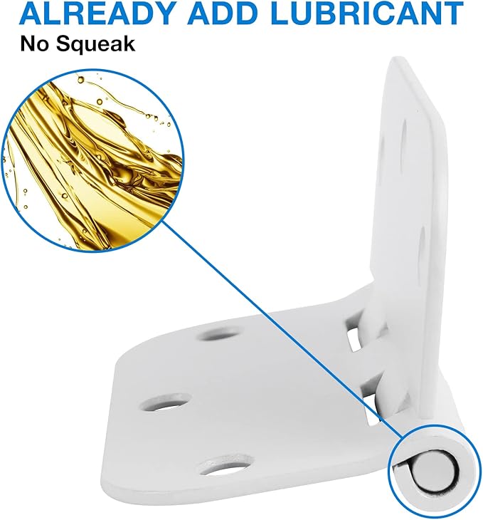 3 Pack White Door Hinges 3.5" Interior Hardware - Image 5