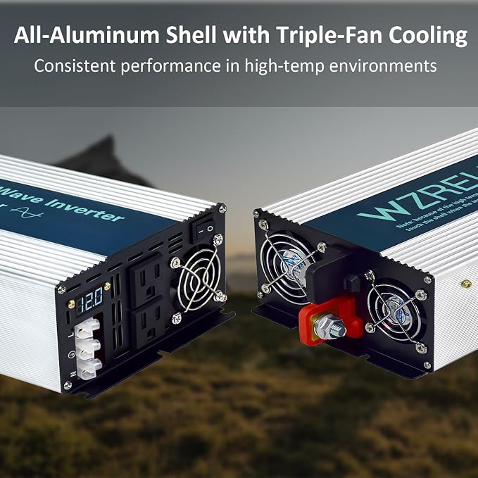 WZRELB 3500W Pure Sine Wave Inverter, Car Power Inverter 48V DC to 110V 120V AC - Image 6