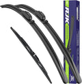 AJK 22 22 and 13 inch Wiper Blades, Premium All Season 3 Pack Driver Side and by AJK