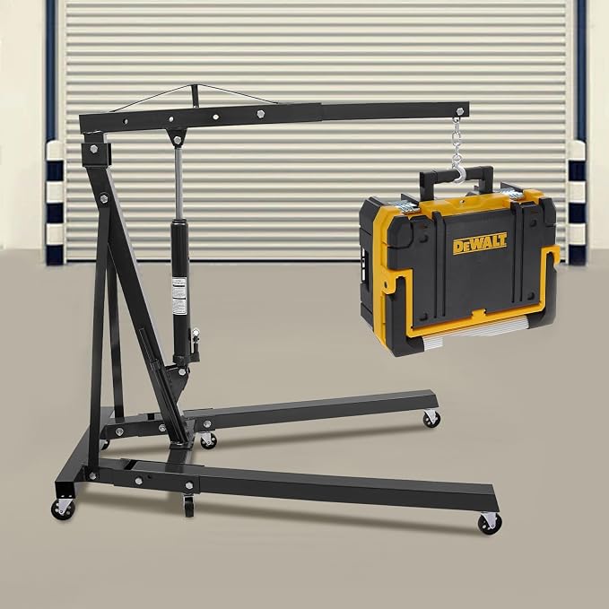 Folding Engine Crane 1 Ton Folding Engine Hoist 2200lbs Hydraulic Crane - Image 4