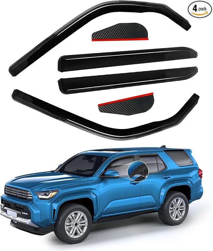 4 PCS in Channel Rain Guards Fit by CHYKORLA