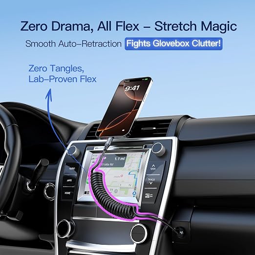 AGVEE 3ft Coiled Short USB to USB-C Charging Cable 3A Fast Charger Cord in Car - Image 3
