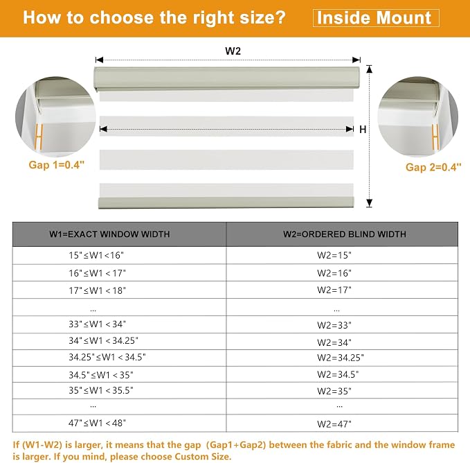Persilux Cordless Zebra Blinds for Windows Free-Stop Window Blinds Dual Layer - Image 7