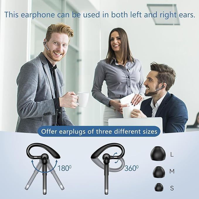 Bluetooth Headset, Wireless Bluetooth Earpiece - Image 3
