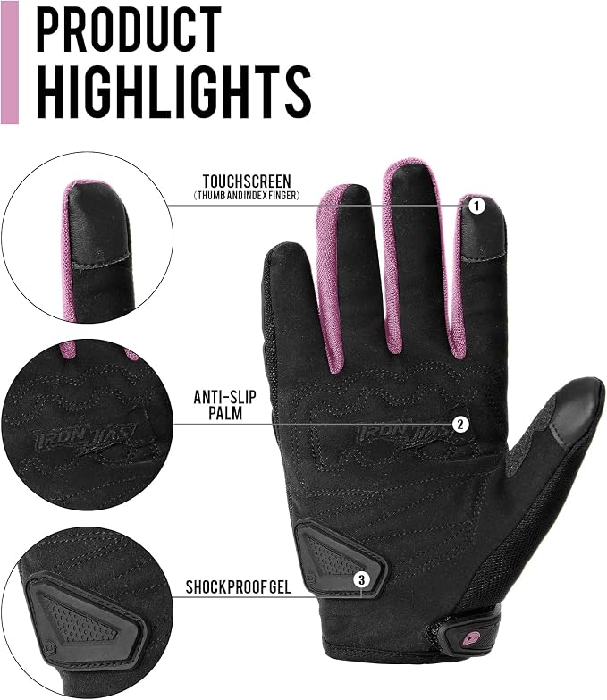 BORLENI Motorcycle Riding Gloves Touch Screen Full Finger Glove Motocross Road - Image 3
