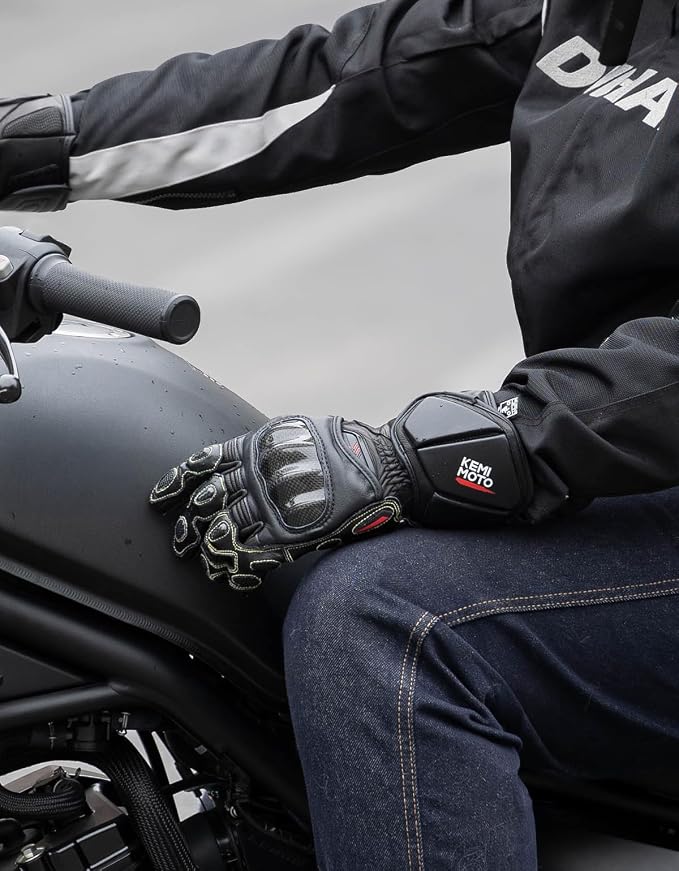 KEMIMOTO Leather Motorcycle Gloves - Image 7