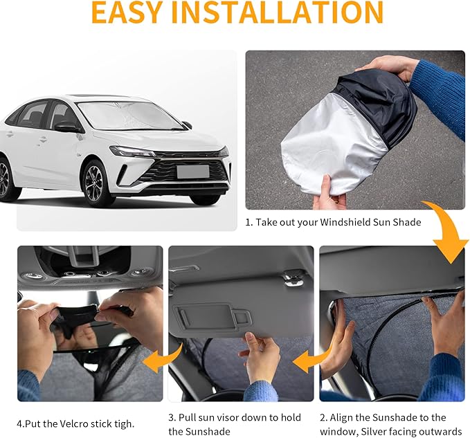 Sunshade for 2016-2024 2025 Chevrolet/Chevy Malibu Sun Shade Windshield Cover - Image 4