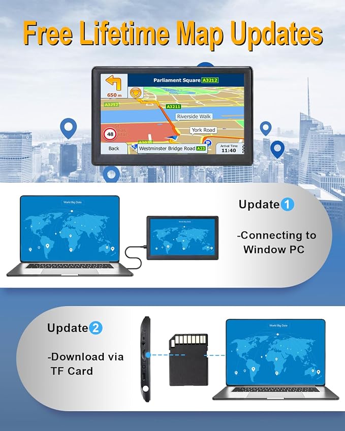 GPS Navigator for Car, Truck GPS Commercial Drivers 2025, Trucker GPS of Semi - Image 4