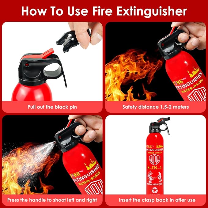 WPW 620ml Large Upgraded 8-in-1 Fire Extinguisher - Image 3