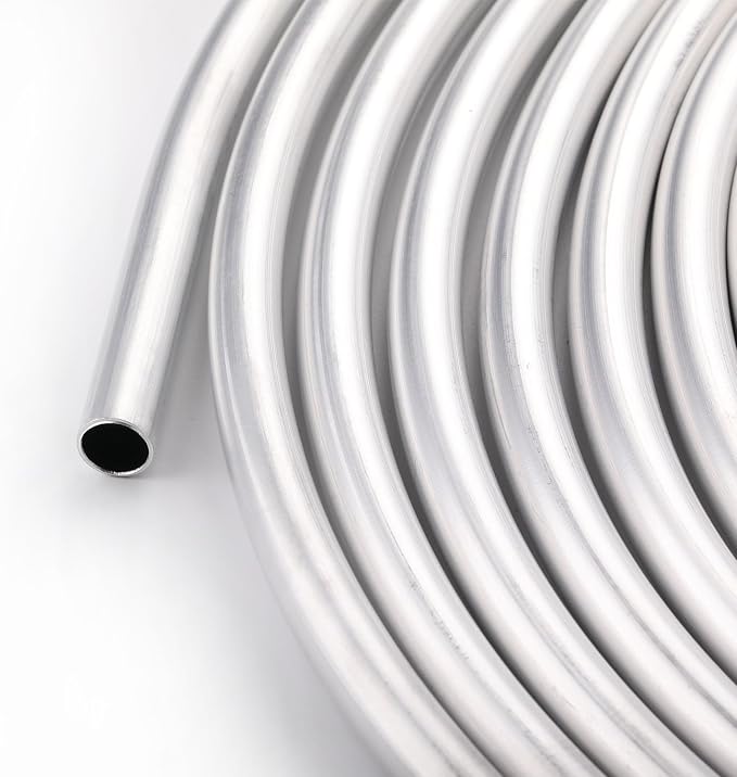 1/4" OD Aluminum Hard Fuel Line Hardline Tube Tubing Coil 10 Feet Roll - Image 3