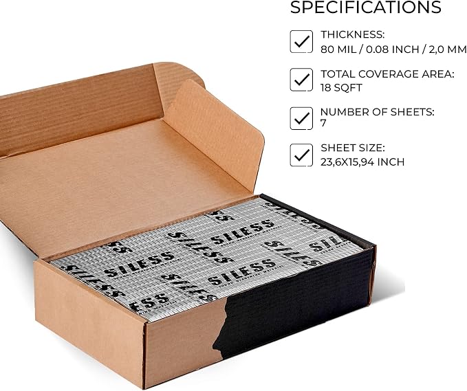 Siless 80 mil 18 sqft Car Sound Deadening mat - Image 3