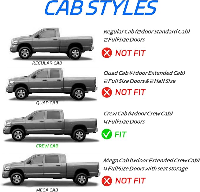 Rain Guards for 2019-2025 Dodge Ram 1500 Crew Cab, Outside Mount Window Visors - Image 3