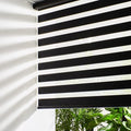 Persilux Cordless Zebra Blinds for Windows Free-Stop Windows Shades Dual Layer by PersiluxHome