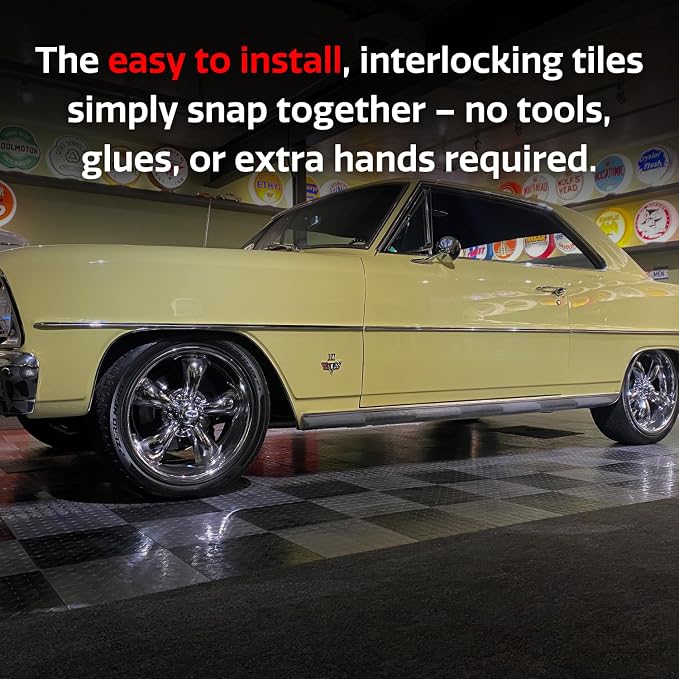 Big Floors RaceDeck CircleTrac, Interlocking Non-Slip Garage Flooring Tile - Image 4