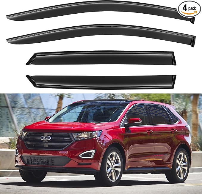 Window Visors Rain Guards Shield by YQAUTEC