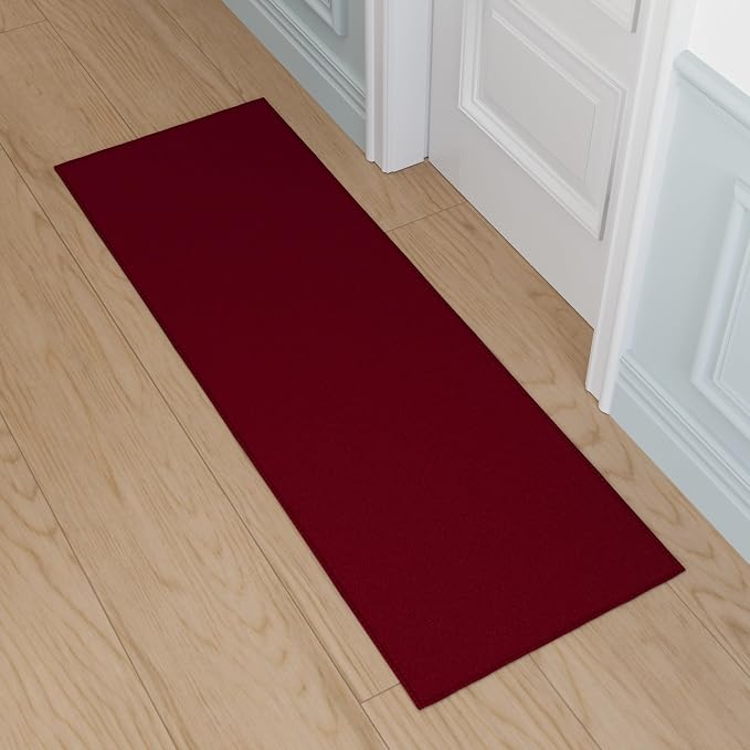 Ottomanson Hallway Runner Rug 2'2" x 6' Non Slip Solid Area Rugs Easy to Clean - Image 9