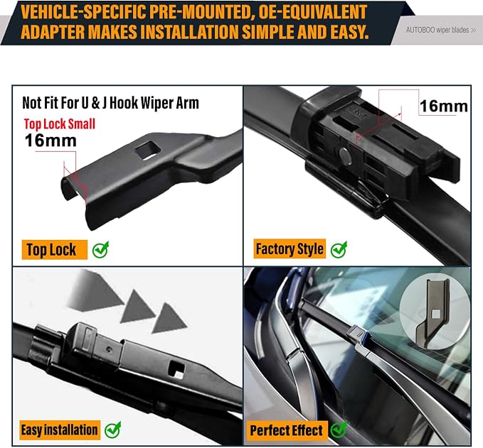 AUTOBOO 26"+22" Windshield Wipers Blades Replacement - Image 4