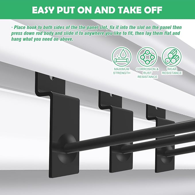 Yuahar Slatwall Hooks 50Pcs 4/6 Inch Slatwall Accessories Heavy Duty Slat Wall - Image 5